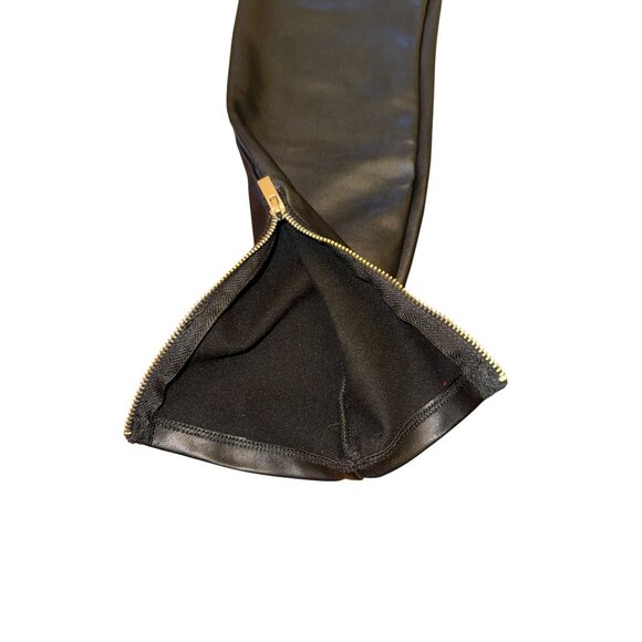 Abercrombie & Fitch Black Leather-Like Skinny Pants With Ankle Zippers XS - Picture 6 of 8